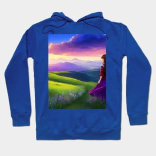 Girl in the landscape Hoodie